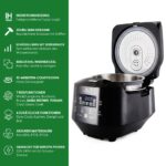 Yum Asia Bamboo Reiskocher 1,5L mit Induktionsheizung & Keramikschale – 7 Reiskochfunktionen – Bild 5