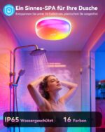 Gotopceed IP65 Wasserdichte Duschlampe mit 10.000mAh Akku – RGB Deckenleuchte ohne Bohren – Bild 2