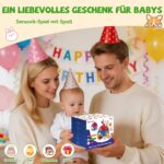 SAIMAND Bauernhof Montessori Spielzeug 6-12 Monate – Sensorisches Motorikspielzeug mit 7 Plüschtieren – Bild 8