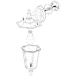 EGLO Laterna 4 Außen-Wandlampe – Klassische Laterne aus Aluguss & Glas, IP44 – Bild 8