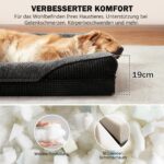 FURTIME Orthopädisches Hundebett 89x64cm – Memory Foam für Mittelgrosse Hunde – Bild 4