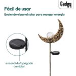 Gadgy 2er Set Solarlaternen – Elegante Gartenleuchten mit Mond-Design für Aussen – Bild 9