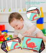 Zawaer Baby Spiegel Spielzeug – Faltbares Sensorisches Stoffbuch mit Beisring für Neugeborene – Bild 7