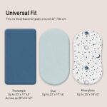 3er Pack Spannbettlaken 83x43 cm Musselin Baumwolle – Weiches Beistellbett Laken für Babys – Bild 6