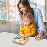 Joyreal Montessori Busy Board mit 19 LED – Motorikspielzeug für Kleinkinder ab 1 Jahr – Bild 6