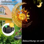 Kizozo Mond Solarlampe IP65 Wasserdicht – Warmweisse Gartenbeleuchtung für Aussen – Bild 2