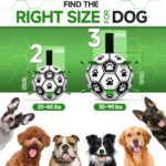 HETOO Hundespielzeug-Fussball mit Haltelaschen – Interaktives Tauzieh- & Wasserspielzeug für mittelgrosse & grosse Hunde – Bild 2