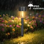 Beuaati 12er-Set Solar-Gartenleuchten Warmweiß – IP65 Solarleuchten für Garten & Terrasse – Bild 3