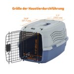 Amazon Basics Hundehütte zweitürig 58L x 38W x 33H cm – Transportbox mit Belüftung – Bild 12