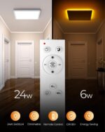 BLNAN LED Deckenleuchte 30cm Dimmbar mit Fernbedienung – 24W Deckenlampe für Schlafzimmer & Wohnzimmer – Bild 2
