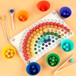 ZUNIPLEX Montessori Holzspielzeug ab 3 Jahren – Farb-Sortier- & Stapelspiel für frühe Entwicklung – Bild 4