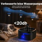 Nenozi Katzenbrunnen 2.2L mit LED-Anzeige – Automatischer Wasserbrunnen für Katzen & Hunde – Bild 5