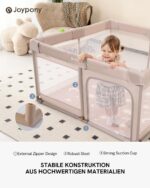 Joypony Laufstall Baby 127x127 cm – Sicherer Spielbereich mit 360° Netz für Kleinkinder – Bild 5