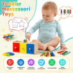 WEVOL 3-in-1 Montessori Holzspielzeug – Motorik & Lernspiel für Kleinkinder ab 1 Jahr – Bild 3
