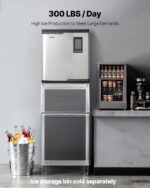 VEVOR kommerzielle Eismaschine 136 kg/Tag – Edelstahl-Eisbereiter mit Touch-Display für Gastronomie – Bild 3