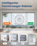 GNOVEL Fensterputzroboter mit 8000Pa Saugkraft & 15-fach Anti-Absturz-System – Bild 3