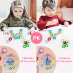 ANPEAC Holzpuzzle mit Lernuhr – 4-in-1 Montessori Lernspielzeug für Kinder ab 3 Jahren – Bild 8