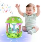 m zimoon Dinosaurier Drehender Projektor – Lernspielzeug mit Licht & Musik für Babys 6–18 Monate