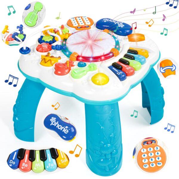 6 in 1 Spieltisch ab 1 Jahr – Activity Center mit Musik & Licht für Kleinkinder