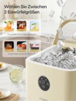 FOHERE Eiswürfelmaschine 14 kg – Schnelle Eisproduktion in 5 Min mit 2 Grössen – Bild 5