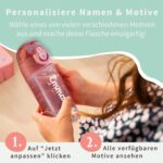 gutmarkiert Kindertrinkflasche 450 ml personalisiert – BPA-frei mit Strohhalm für Kinder – Bild 4