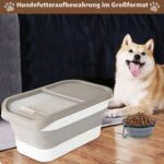Druuzyl Hundefutter Aufbewahrungsbox 5kg – Faltbarer Futterbehälter mit Luftdichtung & Messbecher – Bild 2