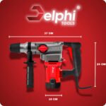 Delphi Bohrhammer SDS Plus 2200W – 3-in-1 Elektrowerkzeug mit Zubehörset & Koffer – Bild 2