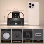 2er-Set JVURICE Akku-Wandlampe mit Bewegungssensor & Fernbedienung – 5000 mAh, 14h Laufzeit – Bild 5