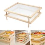 Fenteer Holz Dörrgitter 30x40cm – Stapelbarer Trockenständer für Obst, Fleisch & Gemüse – Bild 8