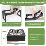 X XBEN Erhöhter Hundenapf mit 5 Höhen – Edelstahlnapf für kleine bis grosse Hunde – Bild 4
