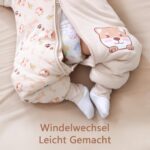 MIKAFEN Baby-Winterschlafsack mit Beinen & abnehmbaren Ärmeln – 100% Baumwolle, 3.5 tog – Bild 9