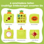 hahaland 6-in-1 Silikon Tissue Box – Montessori Motorikspielzeug für Babys ab 6 Monaten – Bild 4