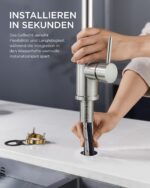 FORIOUS Küchenarmatur mit ausziehbarer Brause – 360° Schwenkbar & 2 Sprühfunktionen – Bild 6