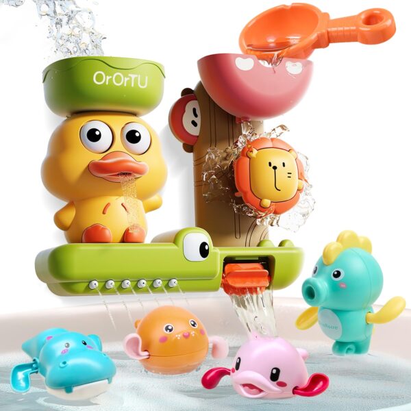 OR OR TU Baby Badespielzeug Set – Wassermühle & Aufziehspielzeuge für Babys ab 18 Monaten
