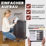 Heimfleiss Kaminschutzgitter Baby – Universaler Ofenschutz aus Stahl mit Sicherheitsverschluss – Bild 6
