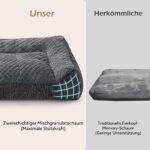 JOEJOY Orthopädisches Hundebett 122x89cm – Ergonomisches Hundesofa für grosse Hunde – Bild 4