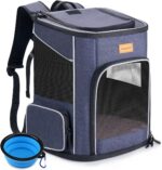 Morpilot Haustier-Rucksack 33x28x41 cm – Katzen & Hunde Transportrucksack Blau