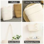 AARAINBOW 3er Wandbehang Baumwollkörbe – Boho Hängekorb Organizer für Wand & Tür – Bild 4