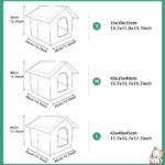 Whiwhi Hundehütte 45x40x45cm mit abnehmbarem Plüschkissen – Katzenhöhle für Haustiere – Bild 7