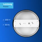 REV Deckenleuchte 30cm mit Baumwoll-Stoffschirm – Modernes Design für Schlafzimmer & Wohnzimmer – Bild 7