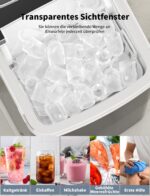 Vpcok Direct Eiswürfelmaschine 12 kg/24h – Kompakte Eismaschine für Zuhause & Bar – Bild 9
