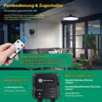 Aigostar Solar-Hängeleuchte 8m Kabel mit Fernbedienung – 6000 mAh IP65 Gartenleuchte – Bild 5