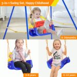 FUNLIO 3-in-1 Babyschaukel mit Metallständer – Sichere Schaukel für Innen & Aussen – Bild 4