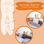 sleepling Stillkissen 40 x 190 cm – Multifunktionales Mondkissen mit Mikrofaser für Schwangerschaft & Baby – Bild 2