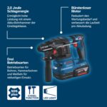 Bosch Professional GBH 18V-22 Akku-Schlagbohrmaschine – SDS-plus Bohrhammer für Profis – Bild 4