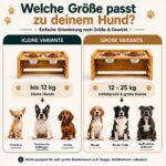 CANIMO Hundenapf erhöht – Ergonomische Futterstation mit Edelstahlnäpfen für Hunde bis 25 kg – Bild 3