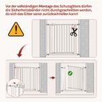 WOLTU Treppenschutzgitter 75–107 cm Metall – Sicherheitsgitter mit Auto-Close & Bohren-Option – Bild 10