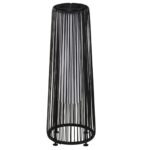 Outsunny Solarleuchte Rattan 61 cm – Gartenlampe mit Lichtsensor & 8h Betriebsdauer