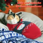 RANYPET Weihnachts-Katzenpullover 2er-Set Grösse S – Weiches Acrylstrick für Katzen & Zwerghunde – Bild 6