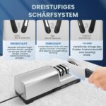 MusyVocay Elektrischer Messerschärfer 20° – Profi 3-Stufen Diamantschliff für Küchenmesser – Bild 7